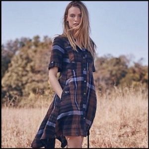 Holding Horses Plaid Dress sz 6 Anthropolgie